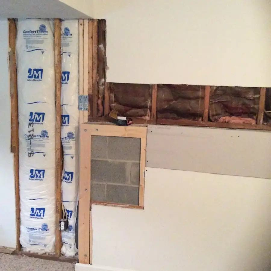 Wall insulation replacement during Contents Cleaning & Restoration in Encinitas